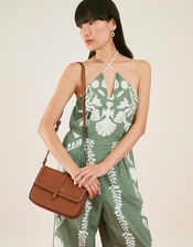 Artisan Detail Cross-Body Bag, Tan (TAN), large