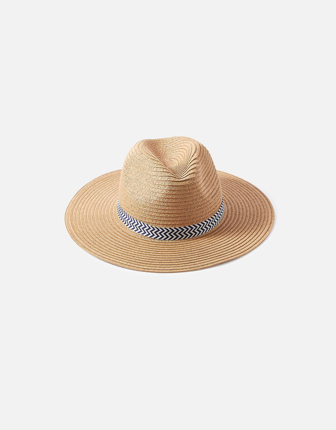 Erica Braid Trim Fedora Hat, , large