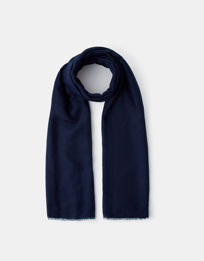 Lightweight Scarf, Blue (NAVY), large