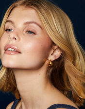 14ct Gold-Plated Chunky Teardrop Stud Earrings, , large