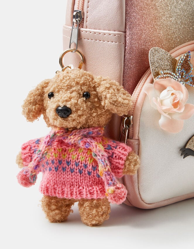 Girls Winter Dog Bag Charm, , large