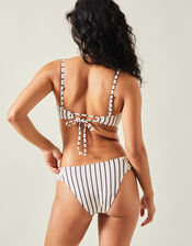 Polka Dot and Stripe Bikini Bottoms, Ivory (IVORY), large