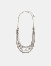 Diamante Chain Layered Necklace, , large