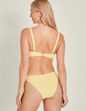 Gingham Bikini Top, Yellow (YELLOW), large