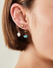 8-Pack Summer Stud and Hoop Earrings, , large
