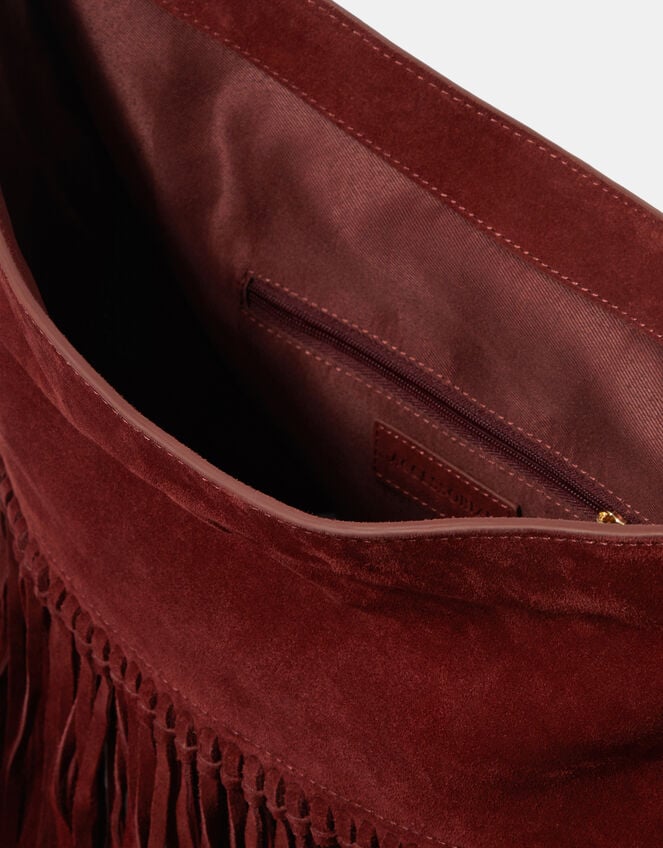 Fringe Suede Shoulder Bag, , large
