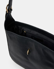 Clasp Leather Shoulder Bag, , large