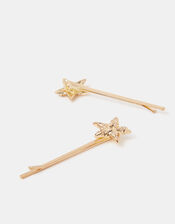 2-Pack Diamanté Star Hair Slides, , large
