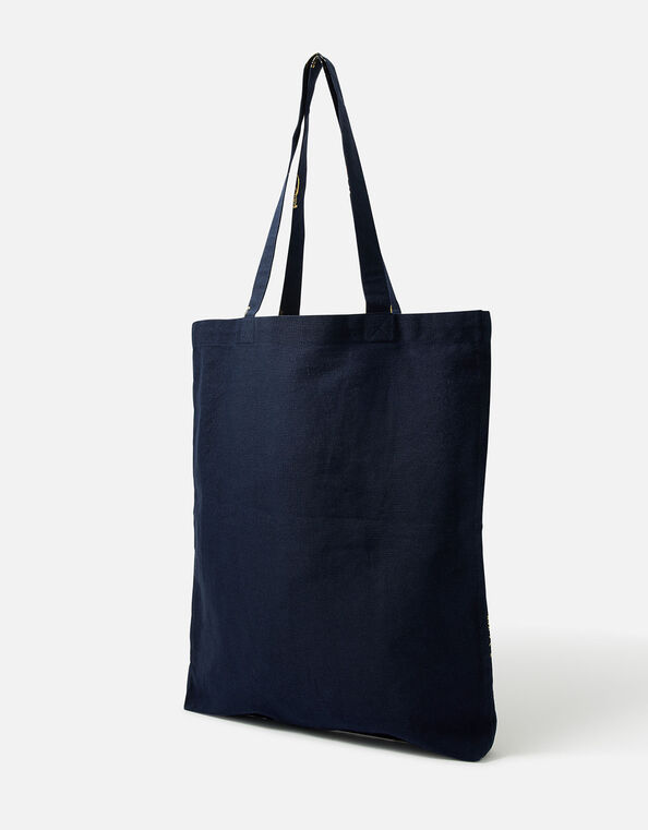 Owl Foil Print Shopper Bag, , large