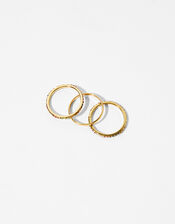 Gold-Plated Rainbow Ring Set, Gold (GOLD), large