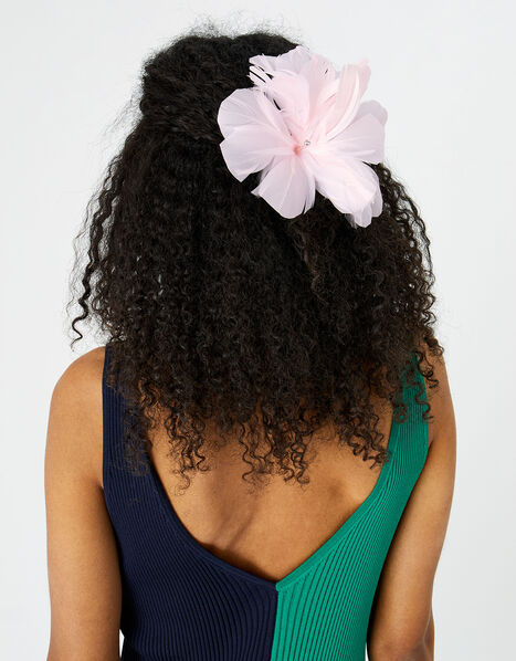 Abigail Flower Hair Clip Pink, Pink (PALE PINK), large