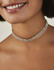 Diamante Collar Choker Necklace, , large