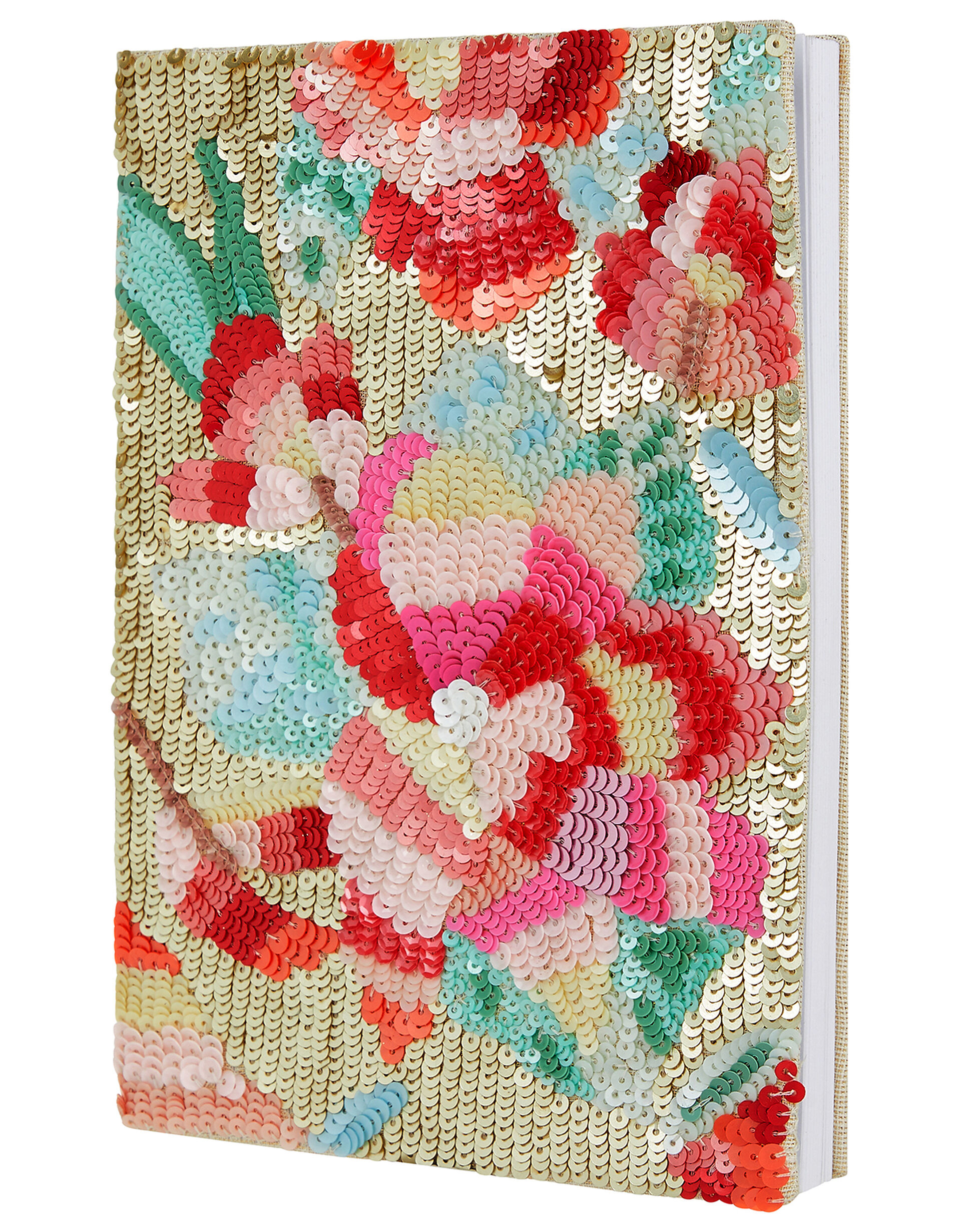 Jasmine Floral Sequin Notebook, , large