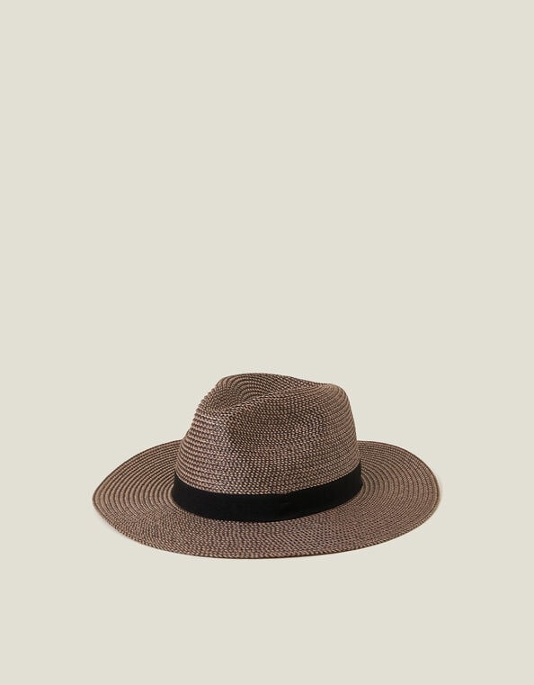 Straw Fedora Hat, , large