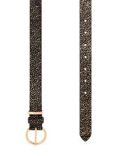 Animal Print Leather Belt, Multi (DARKS-MULTI), large