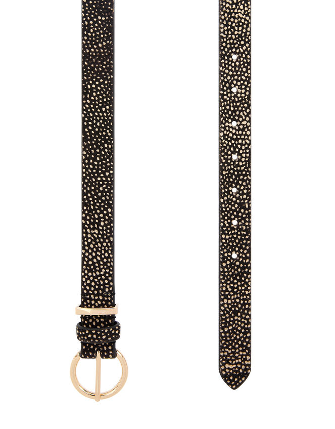 Animal Print Leather Belt, Multi (DARKS-MULTI), large