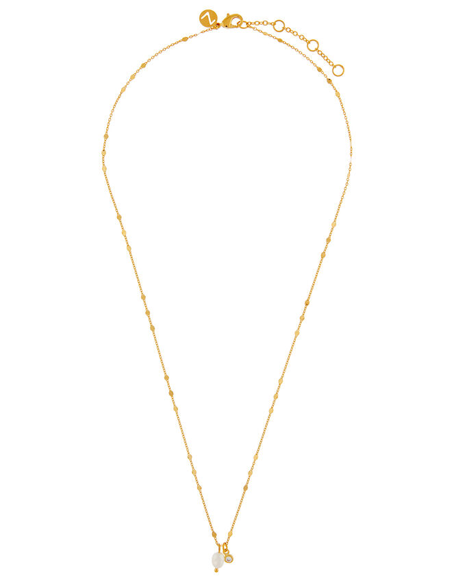 Organic Pearl and Sparkle Necklace, , large