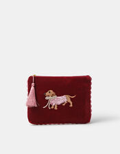 Sausage Dog Velvet Pouch, , large