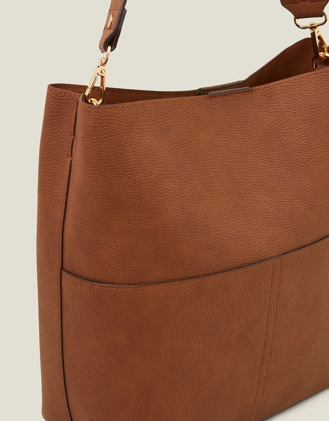 Bucket Shoulder Bag, Tan (TAN), large