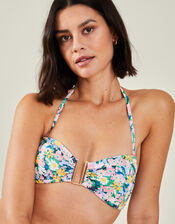 Ditsy Floral Bandeau Bikini Top, Multi (BRIGHTS MULTI), large