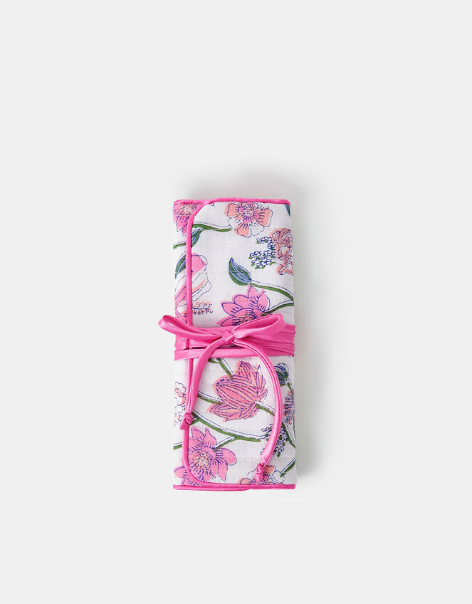 Floral Print Jewellery Storage Roll, , large