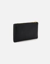 Large Reptile Zip Wallet, Black (BLACK), large
