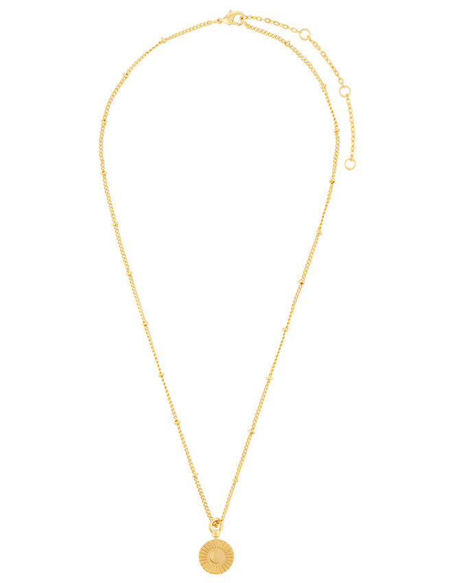 Gold-Plated Celestial Pendant Necklace, , large
