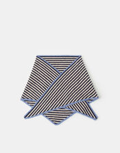 Stripe Knitted Triangle Scarf, , large