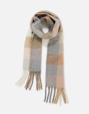 Ankita Fluffy Check Scarf, , large