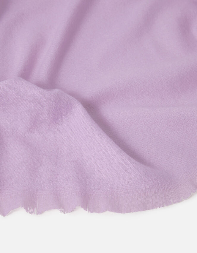 Plain Blanket Scarf , Purple (LILAC), large
