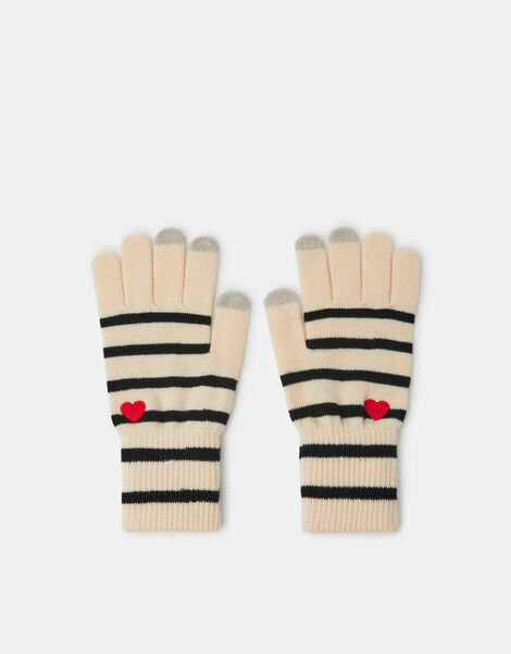 Heart Stripe Touch Screen Gloves, , large