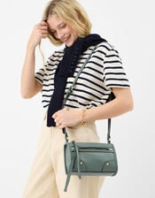 Faux Leather Crossbody Bag, Teal (TEAL), large