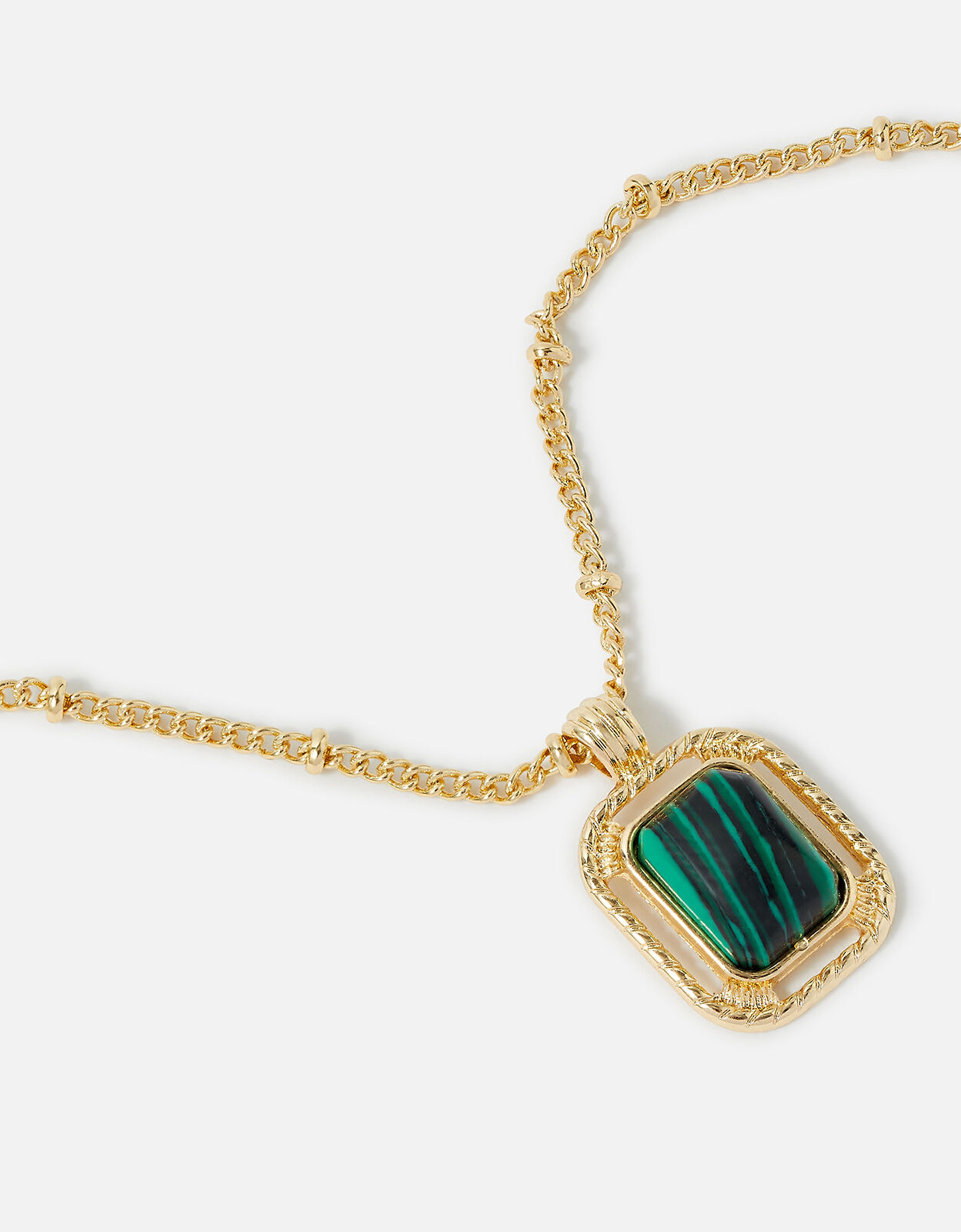 Rectangle stone necklace online