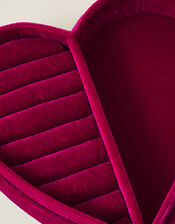 Velvet Heart Jewellery Box, Pink (FUCHSIA), large