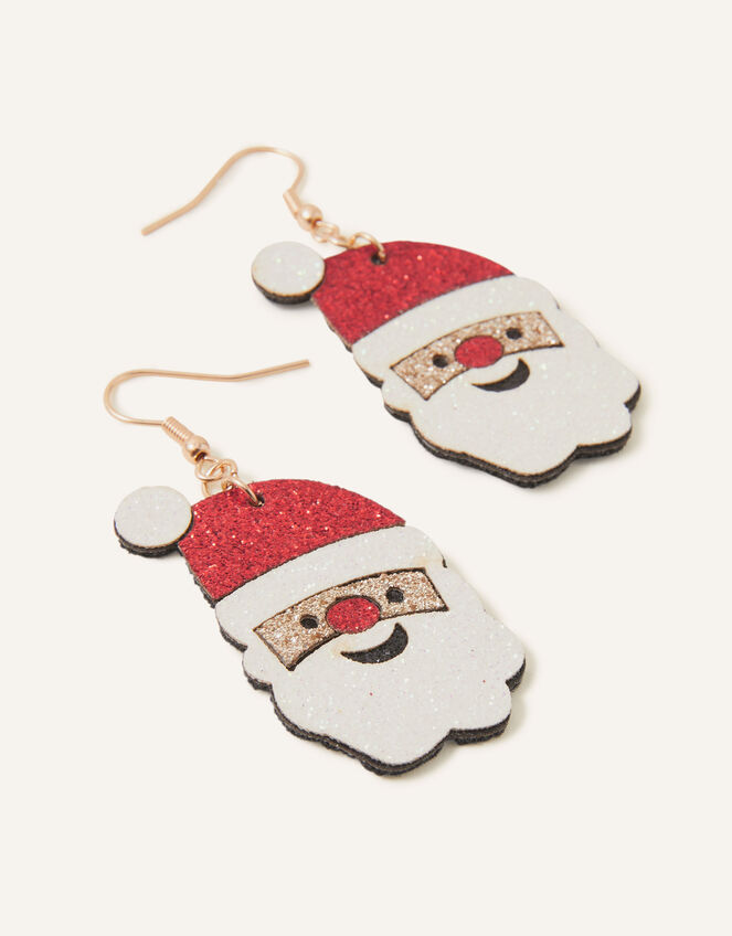 Glitter Santa Earrings, , large