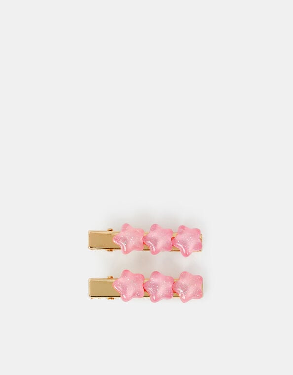 2-Pack Girls Glitter Star Hair Slides, , large