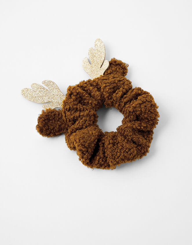 Rudolph Teddy Hair Scrunchie, , large