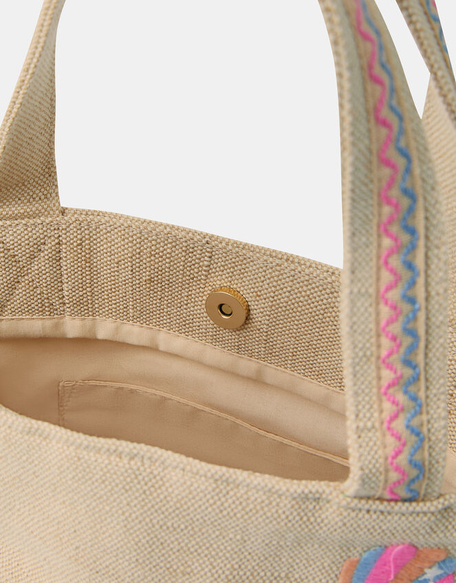 Girls Embroidered Shopper Bag, , large