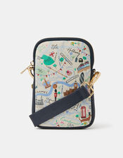 London Print Phone Bag, , large