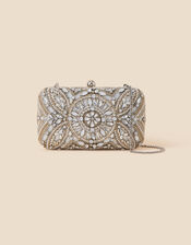 Bridal Embellished Hardcase Clutch Bag, , large