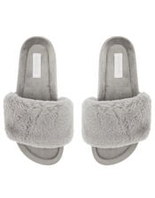 Fluffy Slider with Cork Base, Grey (GREY), large