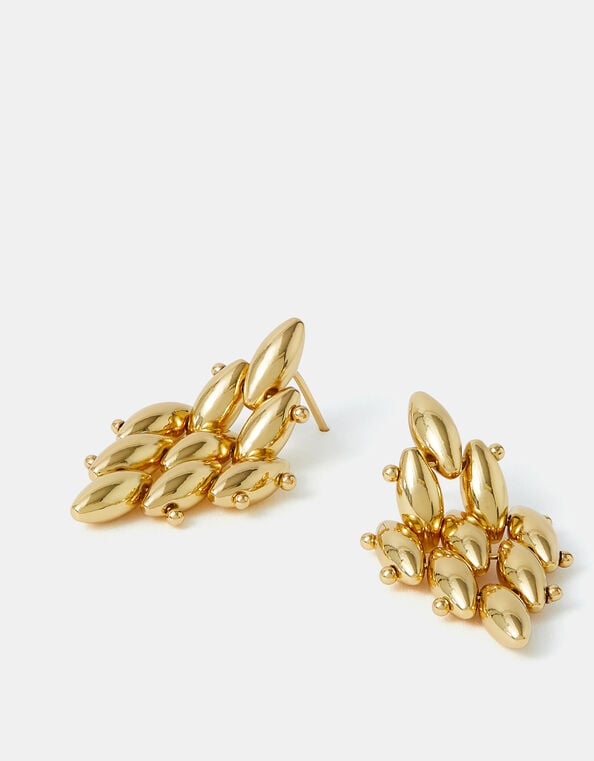 14ct Gold-Plated Diamond Drop Earrings, , large