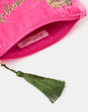 Christmas Cocktail Embellished Velvet Pouch, , large