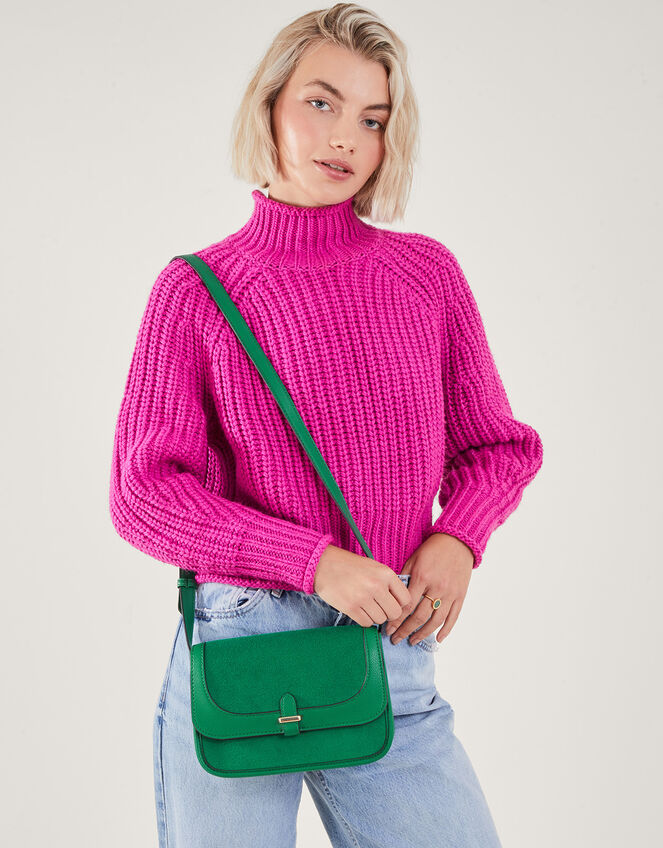 Felt Cross Body Bag, Green (GREEN), large