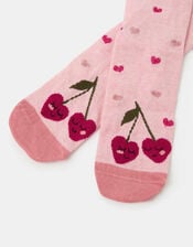 Cherry Heart Print Socks, , large
