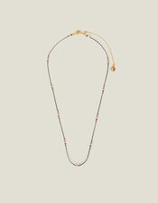14ct Gold-Plated Beaded Cord Necklace, , large