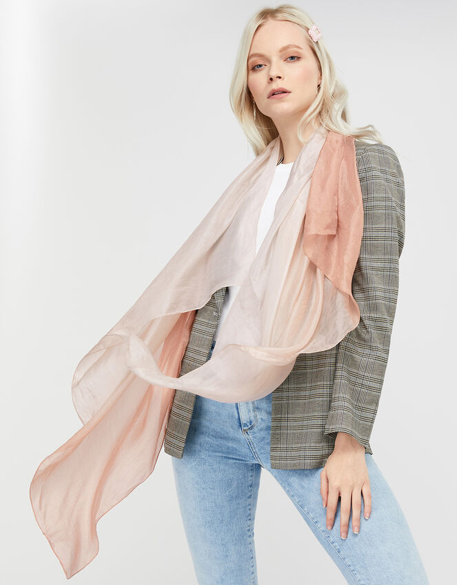 Luxury Silk Stole, Pink (PALE PINK), large