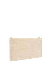 Beaded Gingham Clutch Bag, , large