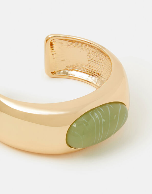 Chunky Resin Stone Cuff Bracelet, , large