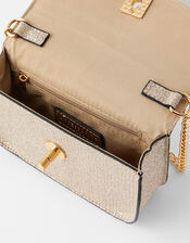 Glitter Cross-Body Bag, Gold (GOLD), large